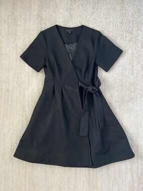 COS Wool Tie Up Wrap Office Academia Dress With Pockets 4